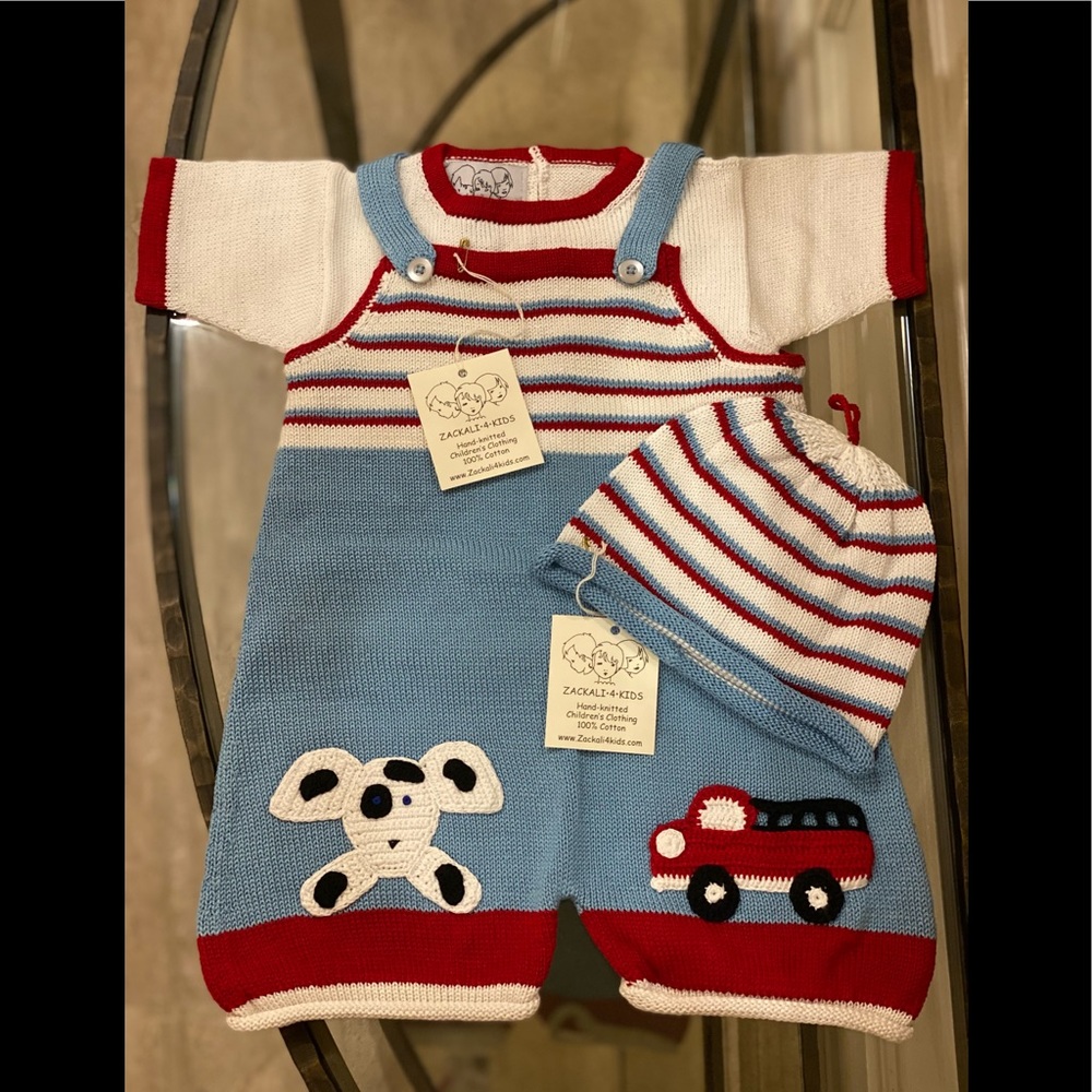 NWT *ZACKALI 4 KIDS* Cotton Knit *🚒 & DALMATIAN* 3-Piece Set…Size: 2